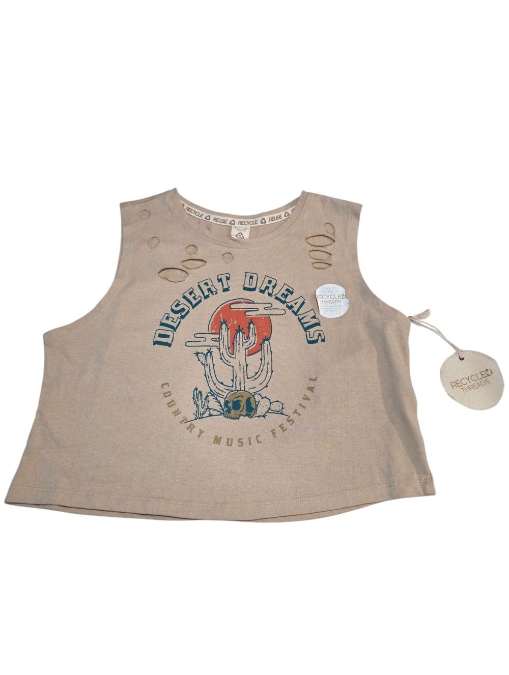 Recycled Threads Women's Desert Dreams Country Music Festival Tank Size Medium
